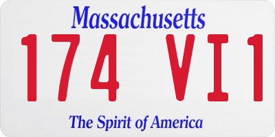 MA license plate 174VI1
