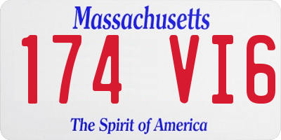 MA license plate 174VI6
