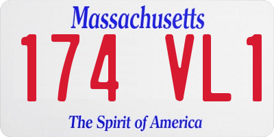 MA license plate 174VL1