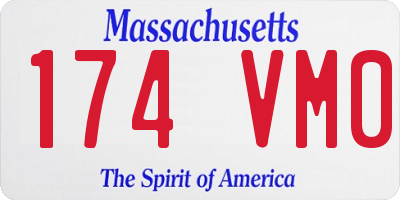 MA license plate 174VM0