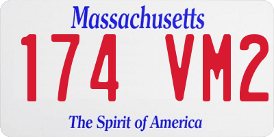 MA license plate 174VM2