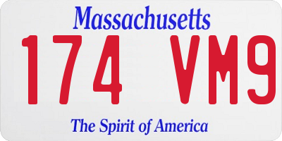 MA license plate 174VM9