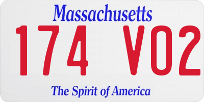 MA license plate 174VO2