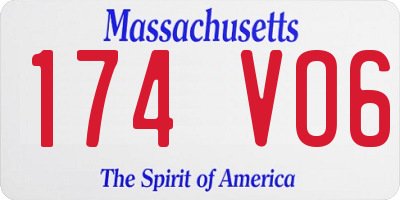 MA license plate 174VO6