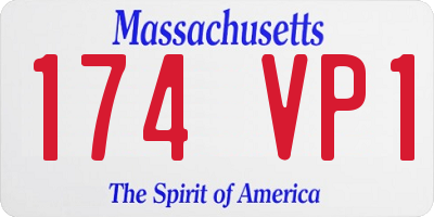 MA license plate 174VP1