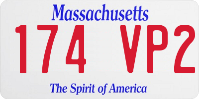 MA license plate 174VP2