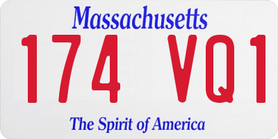 MA license plate 174VQ1