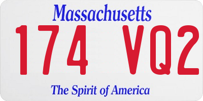 MA license plate 174VQ2
