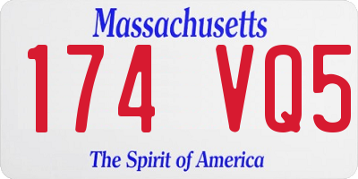 MA license plate 174VQ5