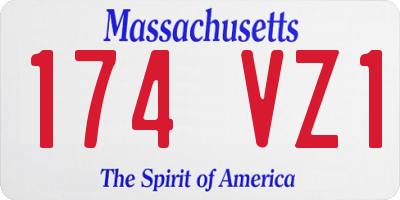 MA license plate 174VZ1