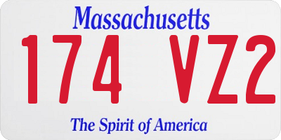 MA license plate 174VZ2