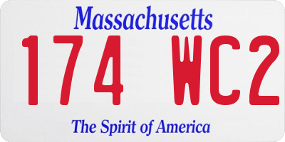 MA license plate 174WC2