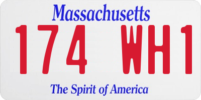 MA license plate 174WH1