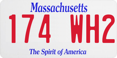 MA license plate 174WH2