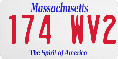MA license plate 174WV2