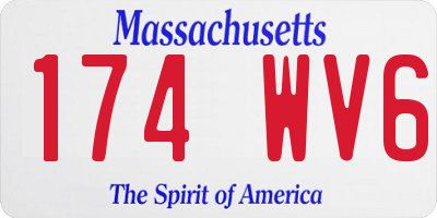MA license plate 174WV6