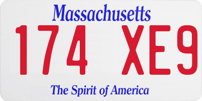MA license plate 174XE9