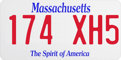 MA license plate 174XH5