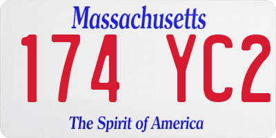 MA license plate 174YC2