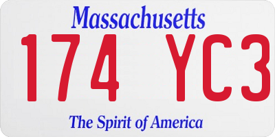 MA license plate 174YC3