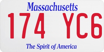 MA license plate 174YC6
