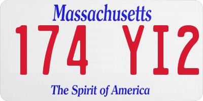 MA license plate 174YI2