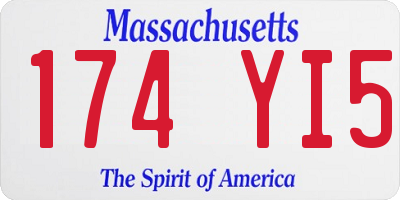 MA license plate 174YI5
