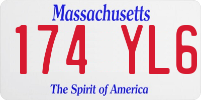 MA license plate 174YL6