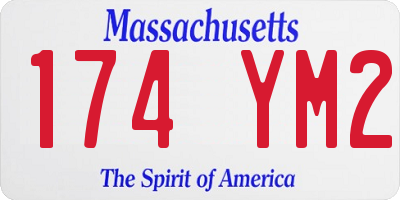 MA license plate 174YM2