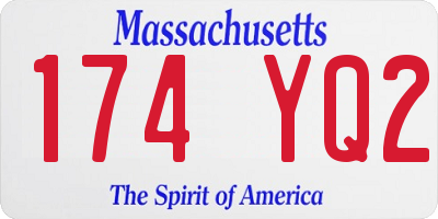 MA license plate 174YQ2
