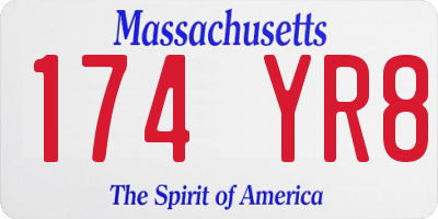 MA license plate 174YR8
