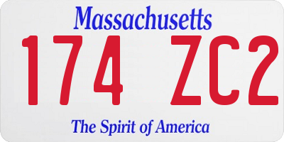 MA license plate 174ZC2