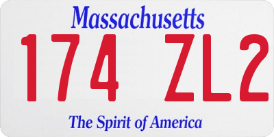 MA license plate 174ZL2