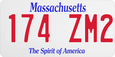 MA license plate 174ZM2