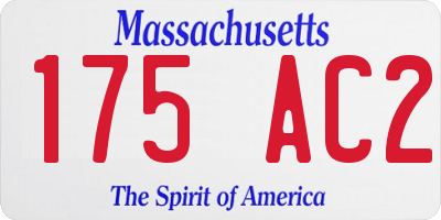 MA license plate 175AC2