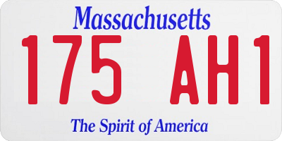 MA license plate 175AH1