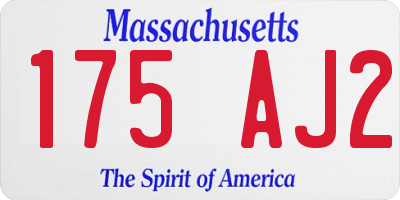MA license plate 175AJ2