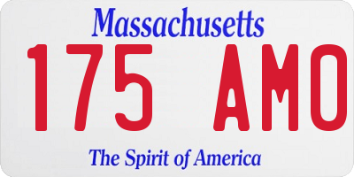 MA license plate 175AM0