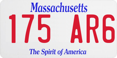 MA license plate 175AR6