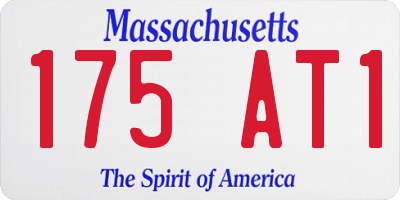 MA license plate 175AT1