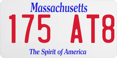 MA license plate 175AT8