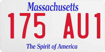 MA license plate 175AU1