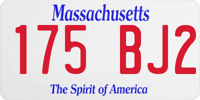 MA license plate 175BJ2