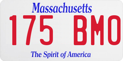 MA license plate 175BM0