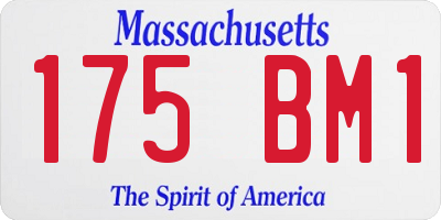 MA license plate 175BM1