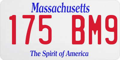 MA license plate 175BM9