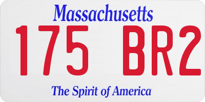 MA license plate 175BR2