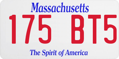 MA license plate 175BT5