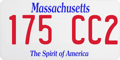 MA license plate 175CC2