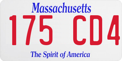 MA license plate 175CD4